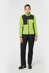 WK WK 9109 Dámská pracovní pletená fleecová bunda 20.9109 fluorescent yellow melange/black 3XL