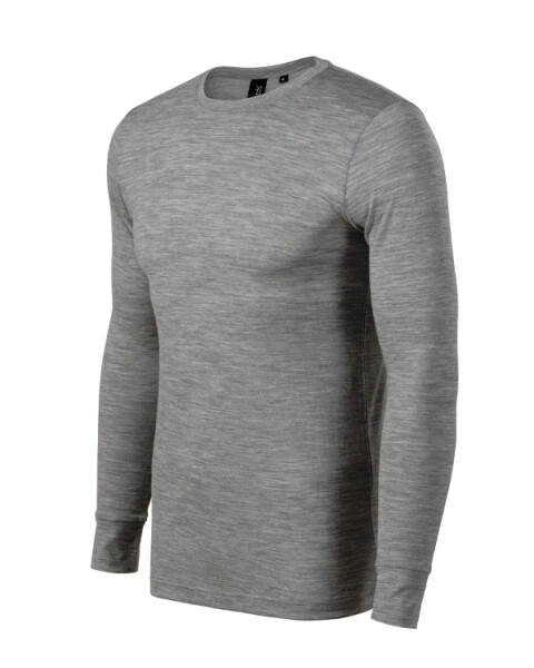 Merino Rise LS triko pánské tmavě šedý melír 2XL
