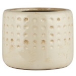 Ib Laursen Keramický obal na květináč Frida Glossy Glaze Cream 12 cm, krémová barva