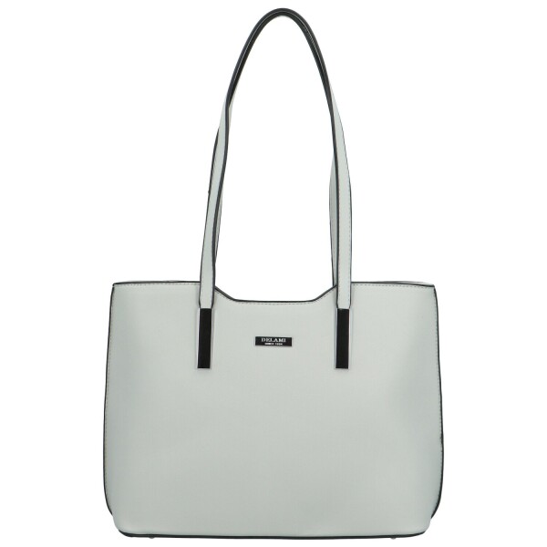 Stylová dámská kabelka na rameno Delami Velvet Aura, světle šedá