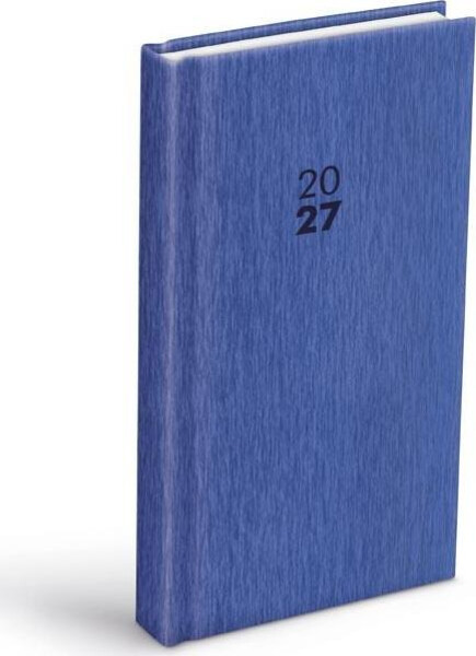 Diář 2027 D802 PU modrý 90x170mm