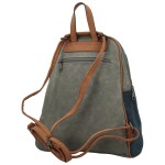 Trendy dámský koženkový kabelko-batoh Ticiana, šedo-modrý