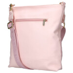 Moderní dámská koženková crossbody kabelka LB Ettela, růžová