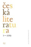 Česká literatura 1/2019