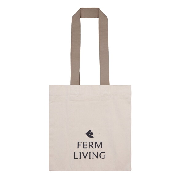 Ferm Living Bavlněná taška Everyday Bag Dark Cashmere, krémová barva, textil