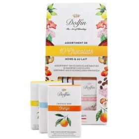 Dolfin Kolekce hořkých a mléčných čokolád 10 příchutí 100g