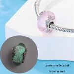 ELENYS Royal Fashion stříbrný přívěsek Luminiscenční sklo Murano