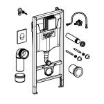 GROHE - Rapid SL Předstěnová instalace s nádržkou pro závěsné WC, tlačítko Skate Air, alpská bílá 38839000