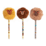 Colorino gumovatelné pero, POM POM, kapybara, 12 ks, s víčkem, modrá náplň, displej, mix barev - 12ks