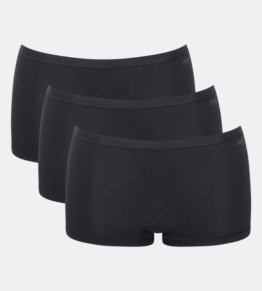 Dámské kalhotky GO Daily Cotton Short 3P - BLACK - černé 0004 - SLOGGI BLACK L