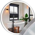 REA - Zrcadlo LED 50cm MMJ BRUSH SILVER HOM-06549