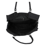Praktická a pohodlná látková taška se zipy na nákupy Zina, černá