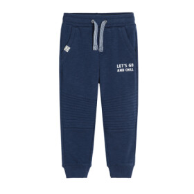 Sportovní kalhoty s nápisem- tmavě modré - 92 NAVY BLUE