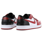 Pánské sportovní boty Air Jordan 1 Low FlyEase M DM1206-163 Červeno-bílá s černou - Nike červená-bílá 46