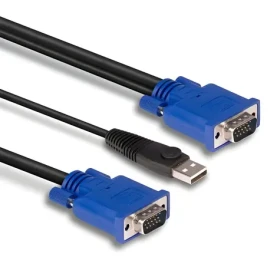 Lindy sdružený KVM a USB kabel 2m černá / KVM kabel / VGA / USB / PVC (32186)