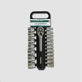 Sada hlavic 1/2" 8-32 mm 19 dílů + ráčna Honiton H4019