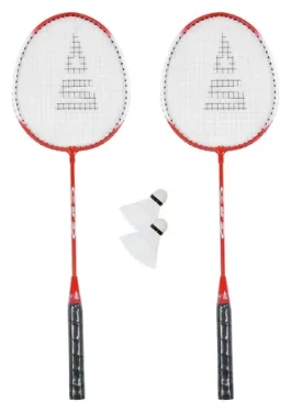 SULOV Badmintonový set červená / 2x raketa 24 cm / 2x míček / Cestovní vak