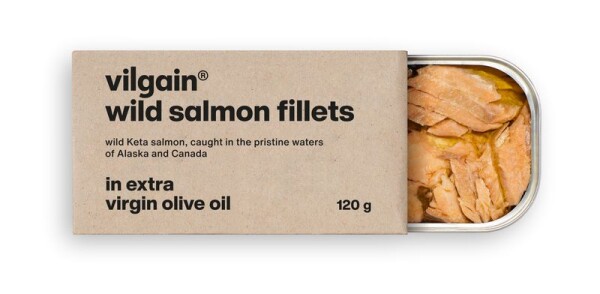 Vilgain Filety z divokého lososa – 3× v olivovém oleji 120 g