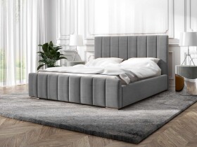 FRONTI Postel MODEL 12 180x200 světlešedá - MAGIC VELVET 2217