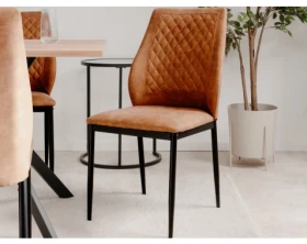 Jídelní židle Lille, koňaková vintage optika kůže