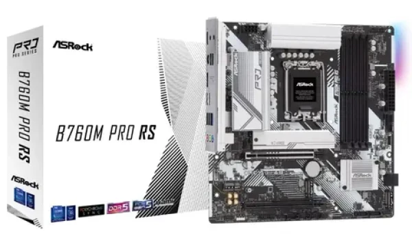 ASRock B760M Pro RS / LGA 1700 / 4x DDR5 / 2x PCIex16 / 2.5GLAN / mATX (90-MXBLH0-A0UAYZ)