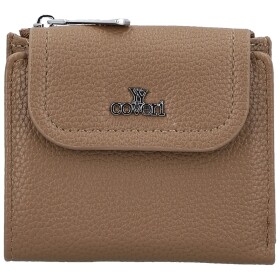 Trendy dámská mini koženková peněženka Coveri Bobbi, tmavě béžová