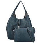 Trendy dámský koženkový set kabelek Lusiana, modrý