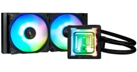 Bitfenix 240 mm černá / AIO vodní chladič CPU / 2× 120 mm / ARGB / tenký 27 mm / AMD + Intel (BFW-AIO-240-BB27A-RP)