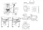 GROHE - Rapid SLX Set předstěnové instalace, klozetu a sedátka, tlačítka Skate Cosmopolitan S, Rimless, softclose 39603SET-KX