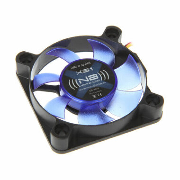 Noiseblocker BlackSilent Fan XS1 modrá / 50mm / 16.3 dB @ 3000 RPM / 6.77 CFM / 3-pin (ITR-XS-1)