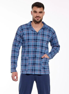 Cornette pyžamo 114/68 M-2XL pánské pyžamo na zip džínovina XXL