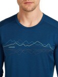 Pánské merino triko s dlouhým rukávem ICEBREAKER Mens 200 Oasis LS Crewe Icebreaker, Atlantis velikost: M