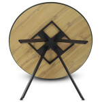 Kulatý jídelní stůl 100x100cm, lamino, dub, HT-R5010 OAK