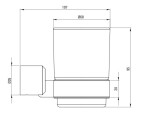 DEANTE - Arnika nero Tumbler, nástěnný ADA_N911