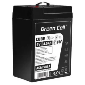 Green Cell Cube AGM VRLA 6V 4.5Ah / Bezúdržbová baterie / IP54 / alarmové systémy a pokladny (AGM6V4-5AH-J)