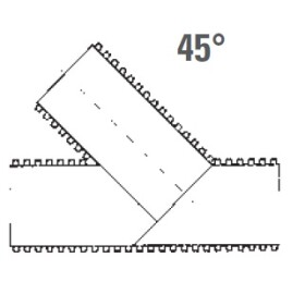 MIDAS Korugované odbočka PE DN 500 - 45°, bezhrdlá, bez těsnění