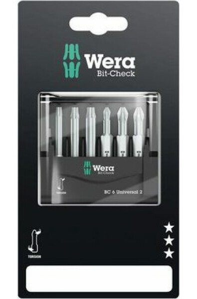 WERA Bit-Check 6 Universal 2 SB / sada bitů (05073638001)