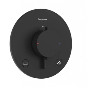 HANSGROHE - Ecostat Comfort S Termostatická baterie pod omítku, pro 2 spotřebiče, matná černá 33718670