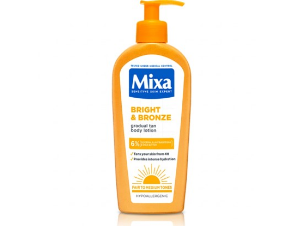 MIXA Niacinamide Bright & Bronze tělové mléko 250 ml