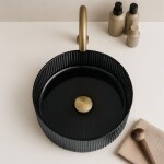 REA - Umyvadlo na desku Ingrid 36x36 Black REA-U8520