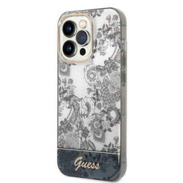 Pouzdro Guess PC/TPU Toile De Jouy iPhone 14 Pro šedé