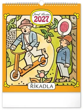 NOTIQUE Josef Lada – Říkadla 2027 / Nástěnný kalendář / 30 × 34 cm