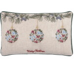 GREEN GATE Povlak na polštář s výšivkou Joelle White 30 × 50 cm, béžová barva, textil
