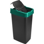 Koš na odpadky HEIDRUN 18l plastový 29x23x43 cm zeleno-černý