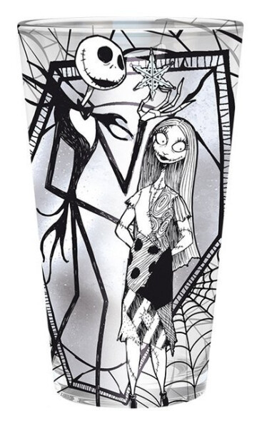 The Nightmare Before Christmas Sklenice - Jack & Sally 400 ml