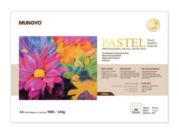 Mungyo blok na pastely A4 160 g 30 listů bílý papír