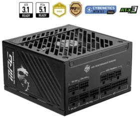 MSI MPG A1000GS PCIE5 / 1000W / 135mm ventilátor / PFC / modulární / 80PLUS Gold (306-7ZPFY11-CE0)
