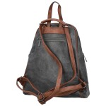 Trendy dámský koženkový kabelko-batůžek Lykos, šedý