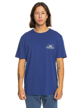 Quiksilver LINE BY LINE MONACO BLUE pánské tričko krátkým rukávem