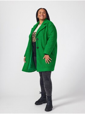 Zelený dámský kabát ONLY CARMAKOMA Valeria Dámské